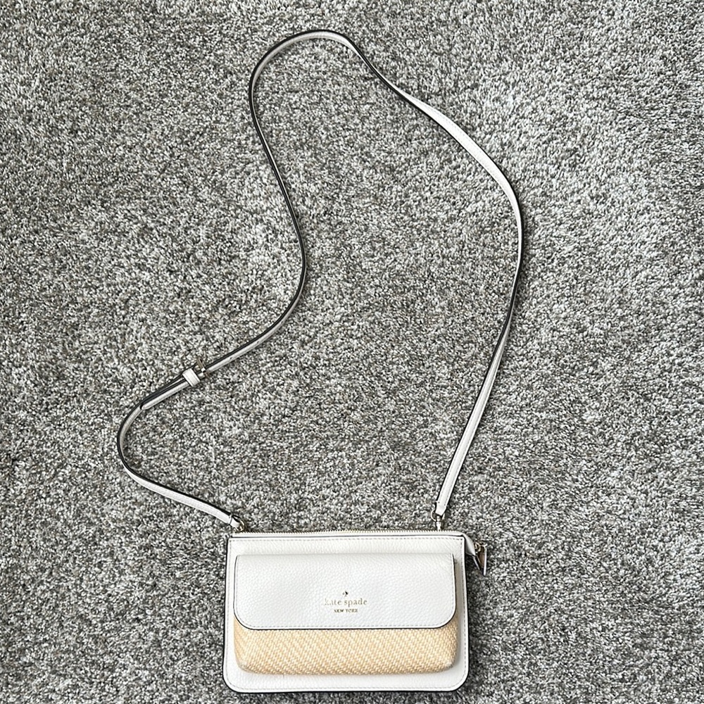 Kate Spade Cream and Tan Crossbody Bag